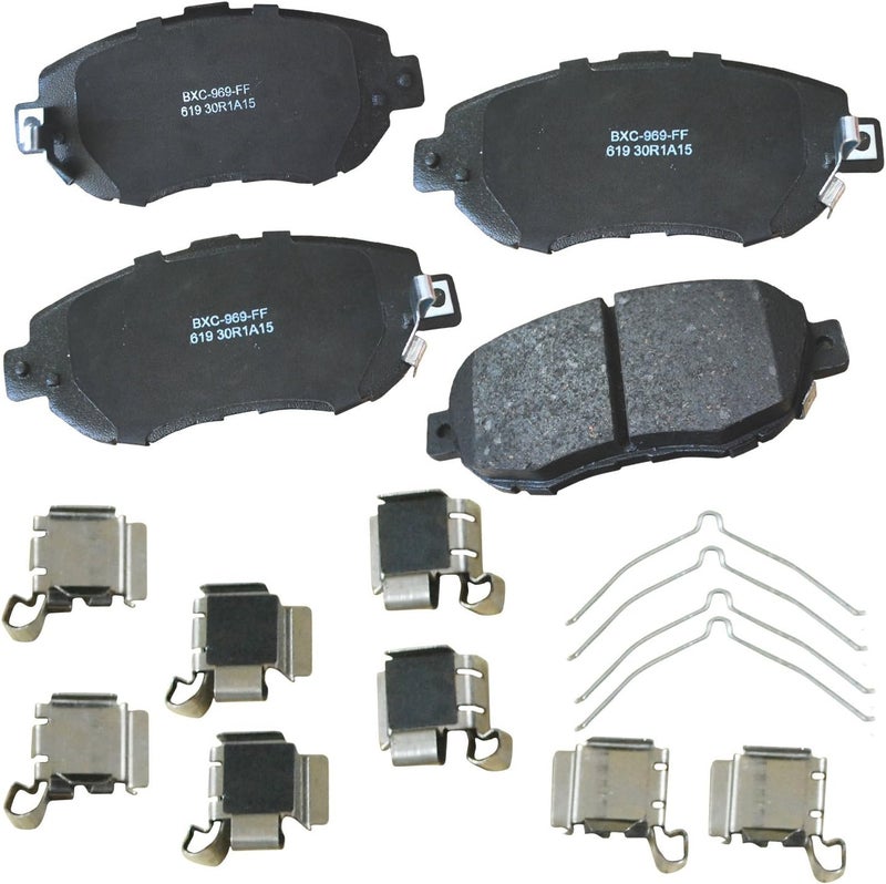 Bendix Premium SBC619 Ceramic Front Brake Pads for Lexus GS300 2005-1993, GS400 2000-1998, GS430 2005-2001, IS300 2005-2001, SC430 2010-2002, Toyota Supra 1998-1993 - Image 1